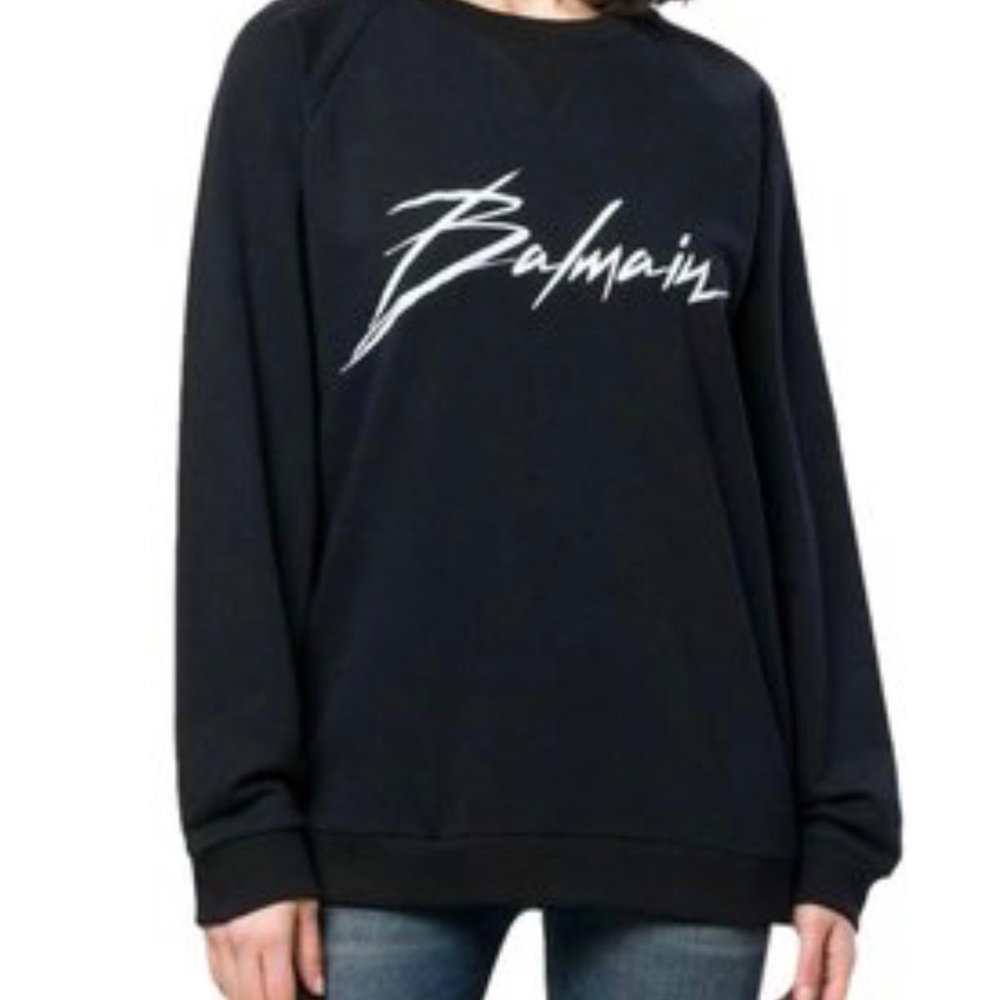 Balmain Black Signature Sweatshirt - S